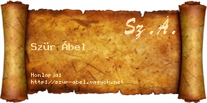 Szür Ábel névjegykártya