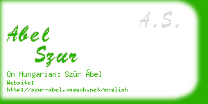abel szur business card
